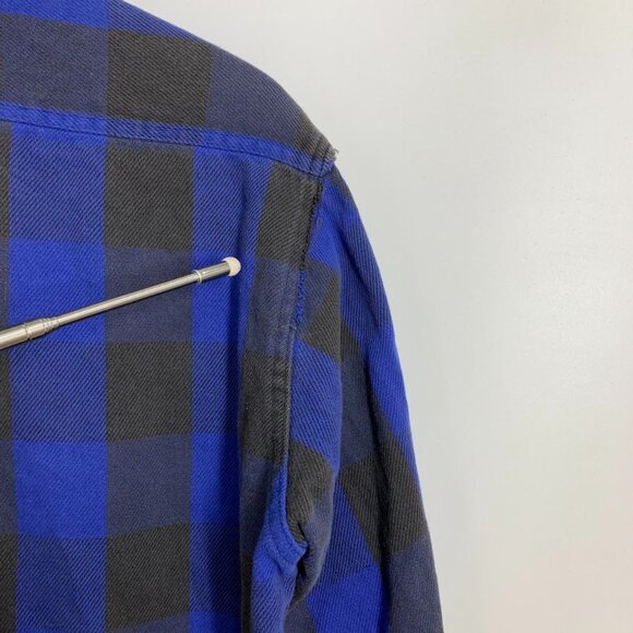 Osh Kosh B'Gosh Men's‎ Plaid Knit Button Up Long Sleeve Shirt Size L - Picture 6 of 13